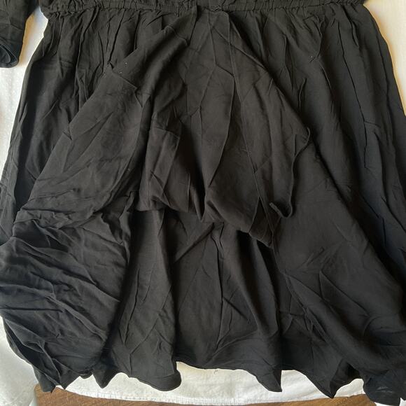 Torrid Women Dress 2 Plus Black Fit & Flare Straps 3/4 Sleeve Knee Length - Picture 8 of 10